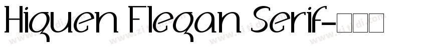 Higuen Flegan Serif字体转换